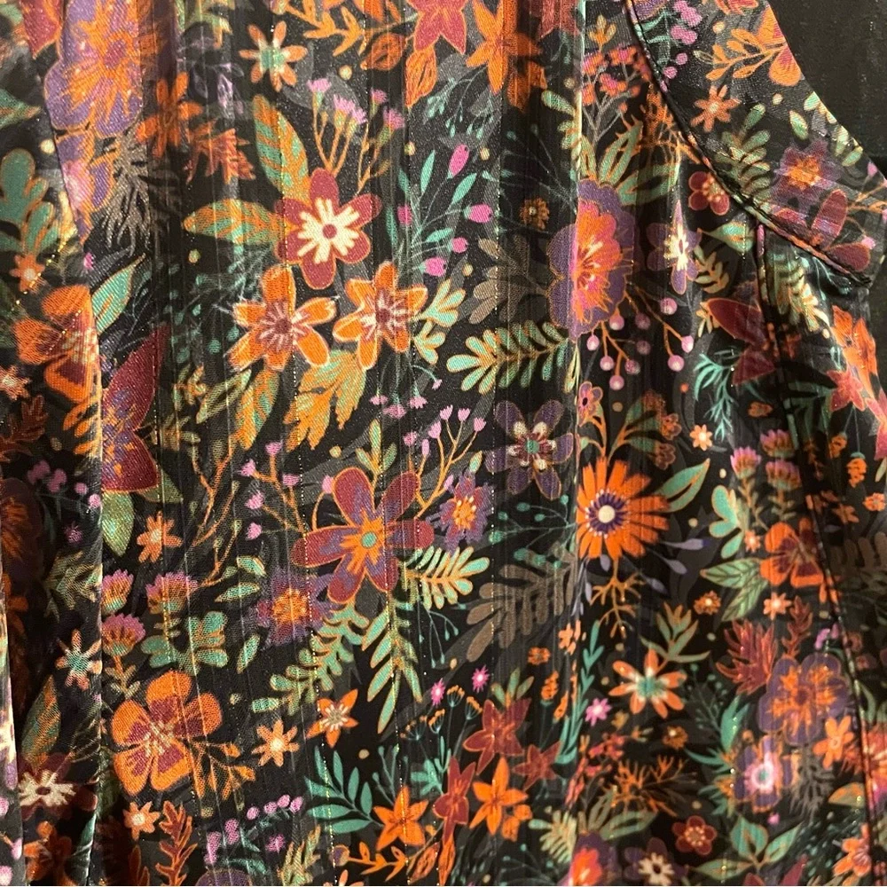SOFT SURROUNDINGS Castille Floral Tunic Dress - Size Petite Large - Picture 7 of 16